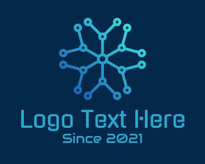 Web Host - Star Molecule Circuit logo design