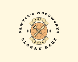 Woodworking Carpentry Tools logo design