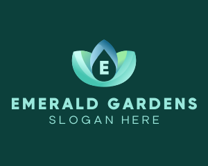 Natural Plant Water Drop logo design