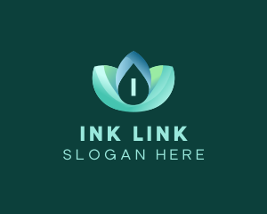 Natural Plant Water Drop logo design