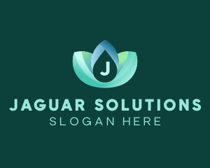 Natural Plant Water Drop logo design