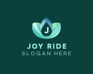 Natural Plant Water Drop logo design