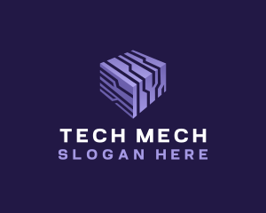 3d Cube Tech logo design