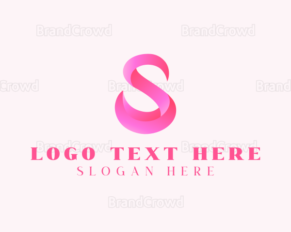 Pink Swan Letter S Logo