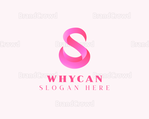 Pink Swan Letter S Logo