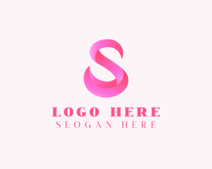 Pink Swan Letter S  Logo