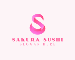 Pink Swan Letter S  logo design