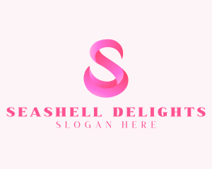 Pink Swan Letter S  logo design