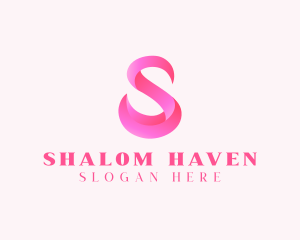 Pink Swan Letter S  logo design