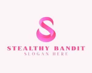 Pink Swan Letter S  logo design