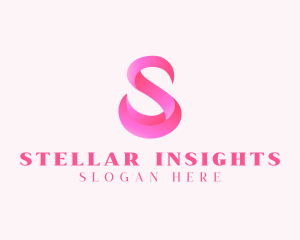 Pink Swan Letter S  logo design