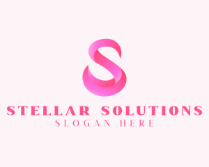 Pink Swan Letter S  logo design