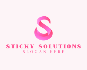 Pink Swan Letter S  logo design