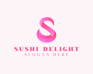 Pink Swan Letter S  logo design