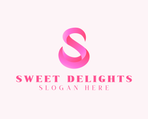 Pink Swan Letter S  logo design