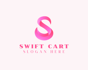 Pink Swan Letter S  logo design