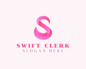 Pink Swan Letter S  logo design