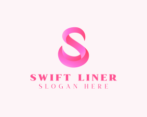 Pink Swan Letter S  logo design