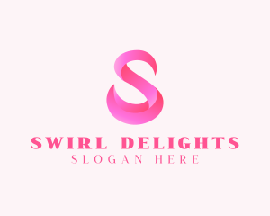 Pink Swan Letter S  logo design