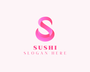 Pink Swan Letter S  logo design