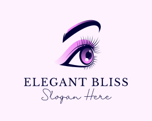 Eyelashes Eyeshadow Salon Logo
