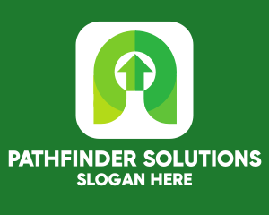 Directional - Green Arrow Application logo design