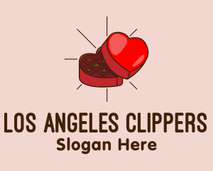 Couple - Chocolate Heart Box logo design