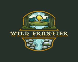 Nature River Trekking Destination logo design