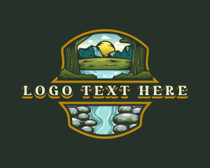 Trekking - Nature River Trekking logo design