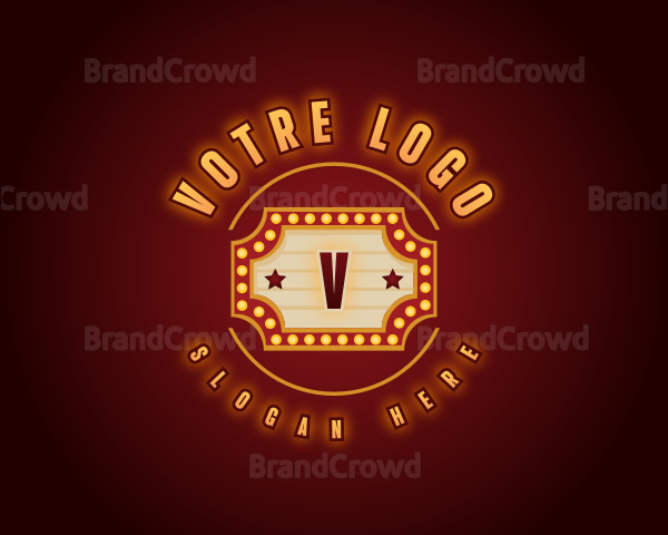 Cinema Movie Placard Logo