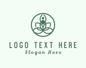 Vegetarian - Botanical Wellness Yoga logo design