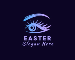 Eyelash - Gradient Beautiful Eye logo design