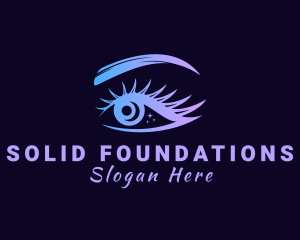 Eyelash - Gradient Beautiful Eye logo design