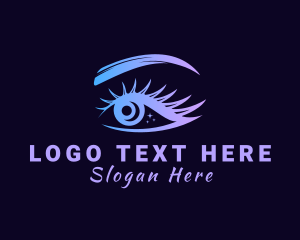 Aesthetic - Gradient Beautiful Eye logo design