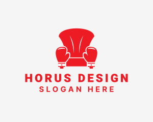 Boxing Gloves Sofa  logo design