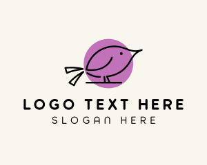 Toy Shop - Cute Sparrow Bird logo design