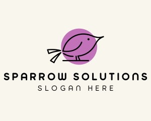 Sparrow - Cute Sparrow Bird logo design