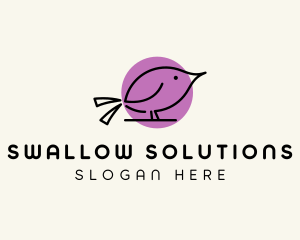 Swallow - Cute Sparrow Bird logo design