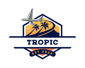 Airplane Travel Tour logo design