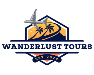 Airplane Travel Tour logo design