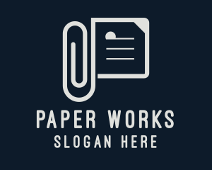 Paper - Office Paper Clip logo design