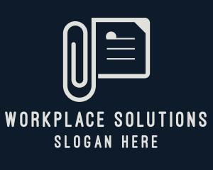 Office - Office Paper Clip logo design
