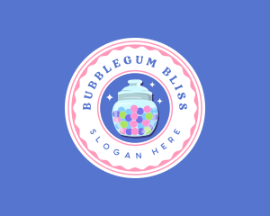 Bubblegum - Candy Bubblegum Jar logo design