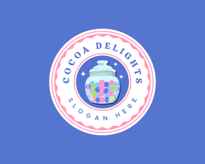 Candy Bubblegum Jar logo design