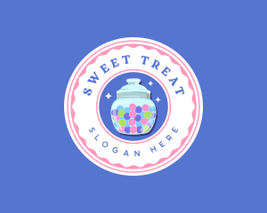 Bonbon - Candy Bubblegum Jar logo design