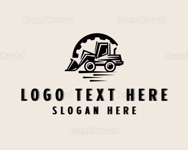 Backhoe Construction Contractor Logo