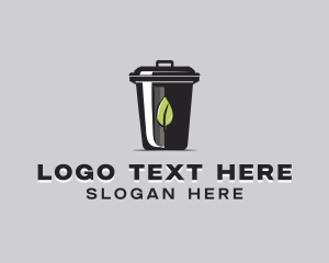 Leaf - Garbage Recycling Bin logo design