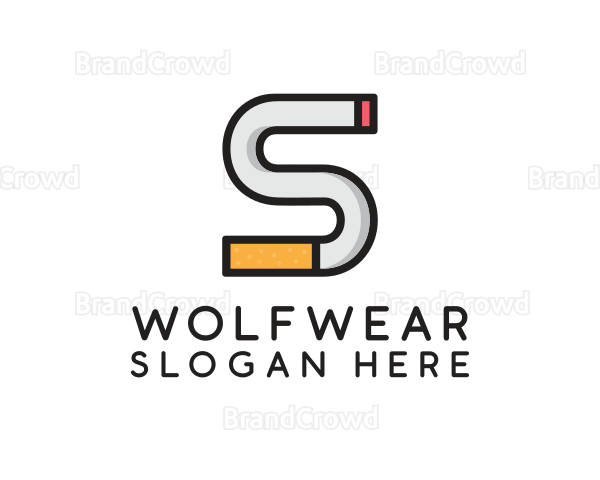 Smoking Cigarette Letter S Logo