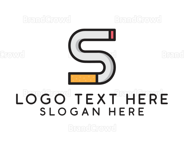 Smoking Cigarette Letter S Logo