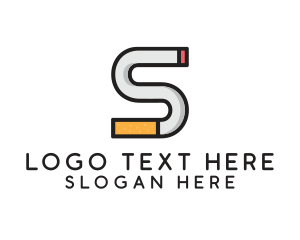 Drug - Smoking Cigarette Letter S logo design